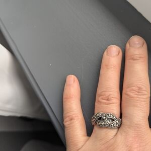 Silver Twisted Band Ring